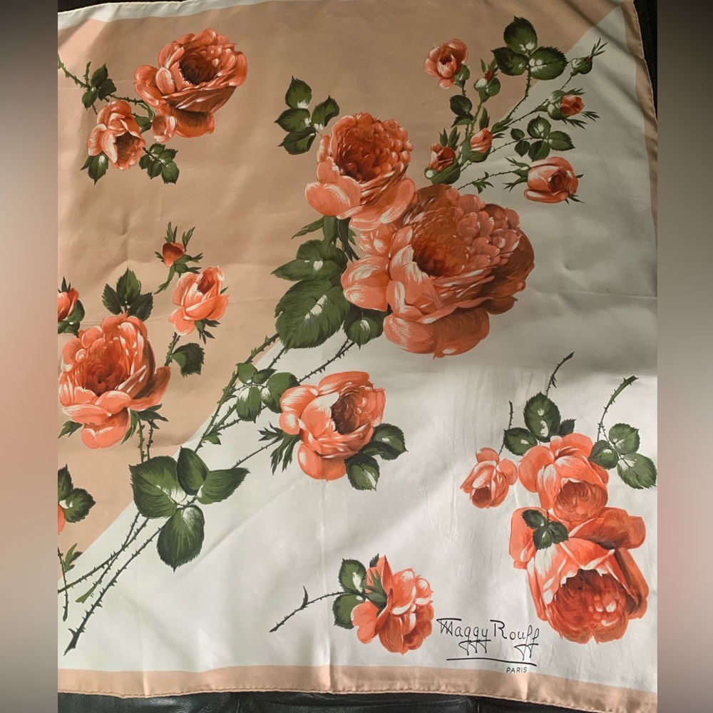 Vintage Maggy Rouff Paris Haute Couture Silk Scarf